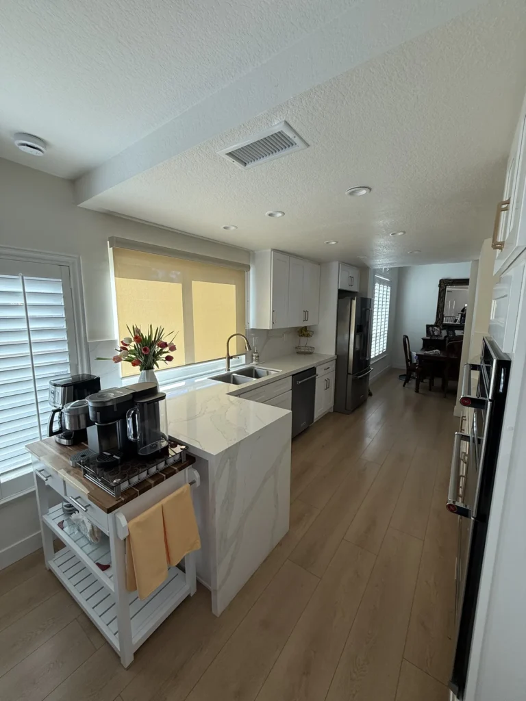 Kitchen island and window, Rancho Cucamonga remodel