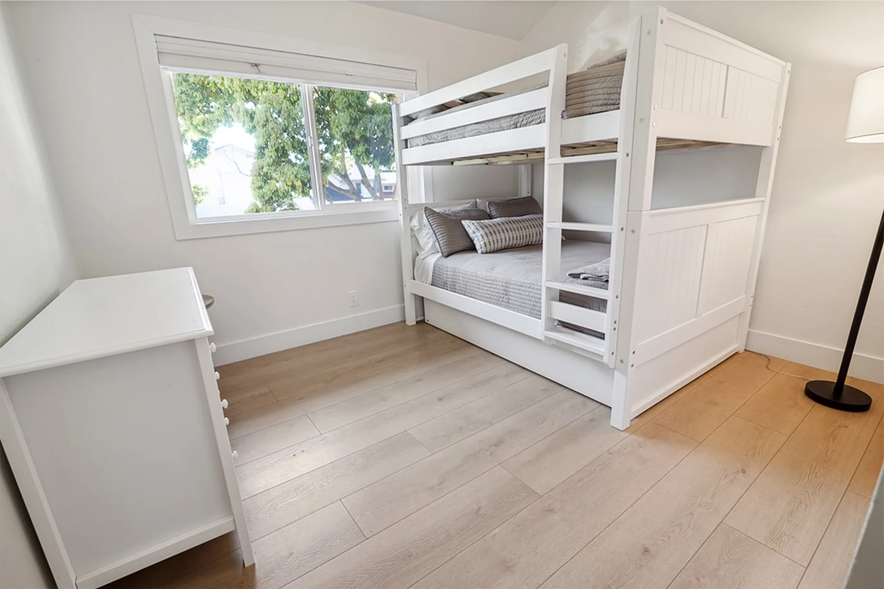 Bunk room by the window, San Diego remodel