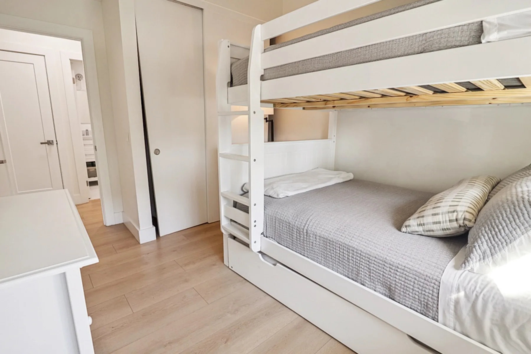 Bunk room and closet doors, San Diego remodel