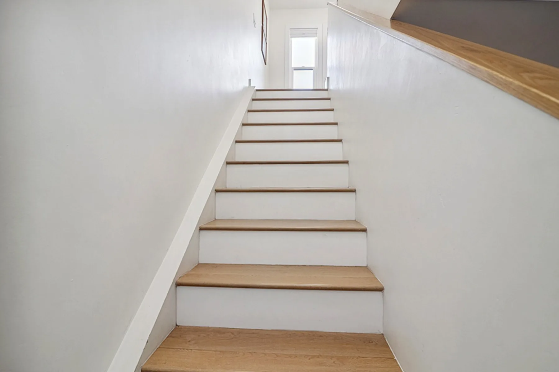 Staircase with wood treads, San Diego remodel