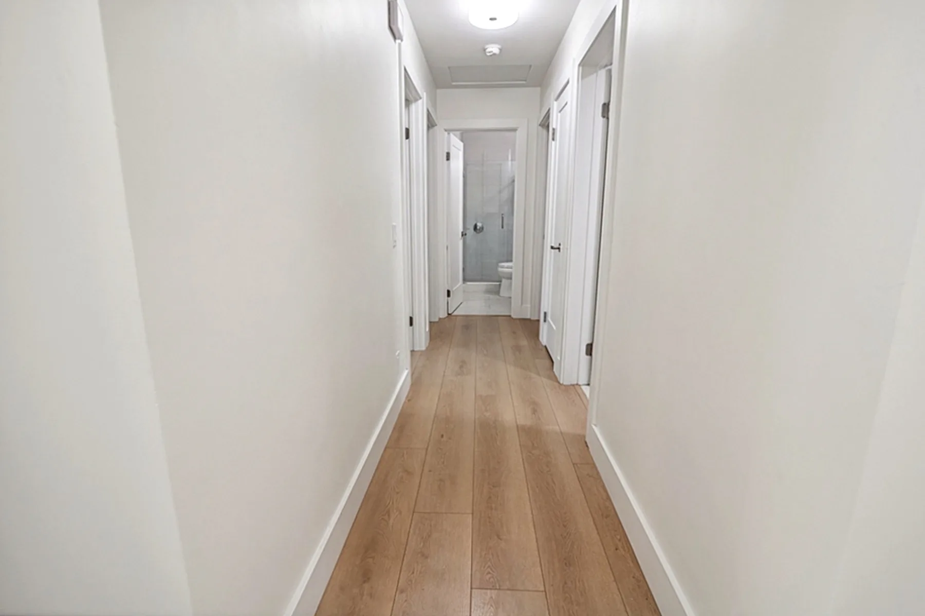Hallway with new flooring, San Diego remodel